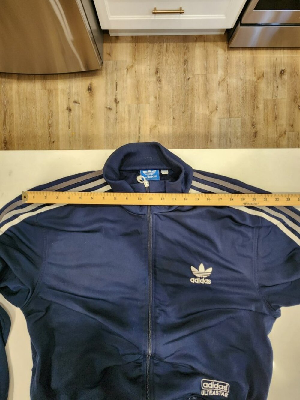 Adidas Ultra Star Trefoil Track Jacket Mens L Blue Full Zip USA Gorpcore - Picture 8 of 16